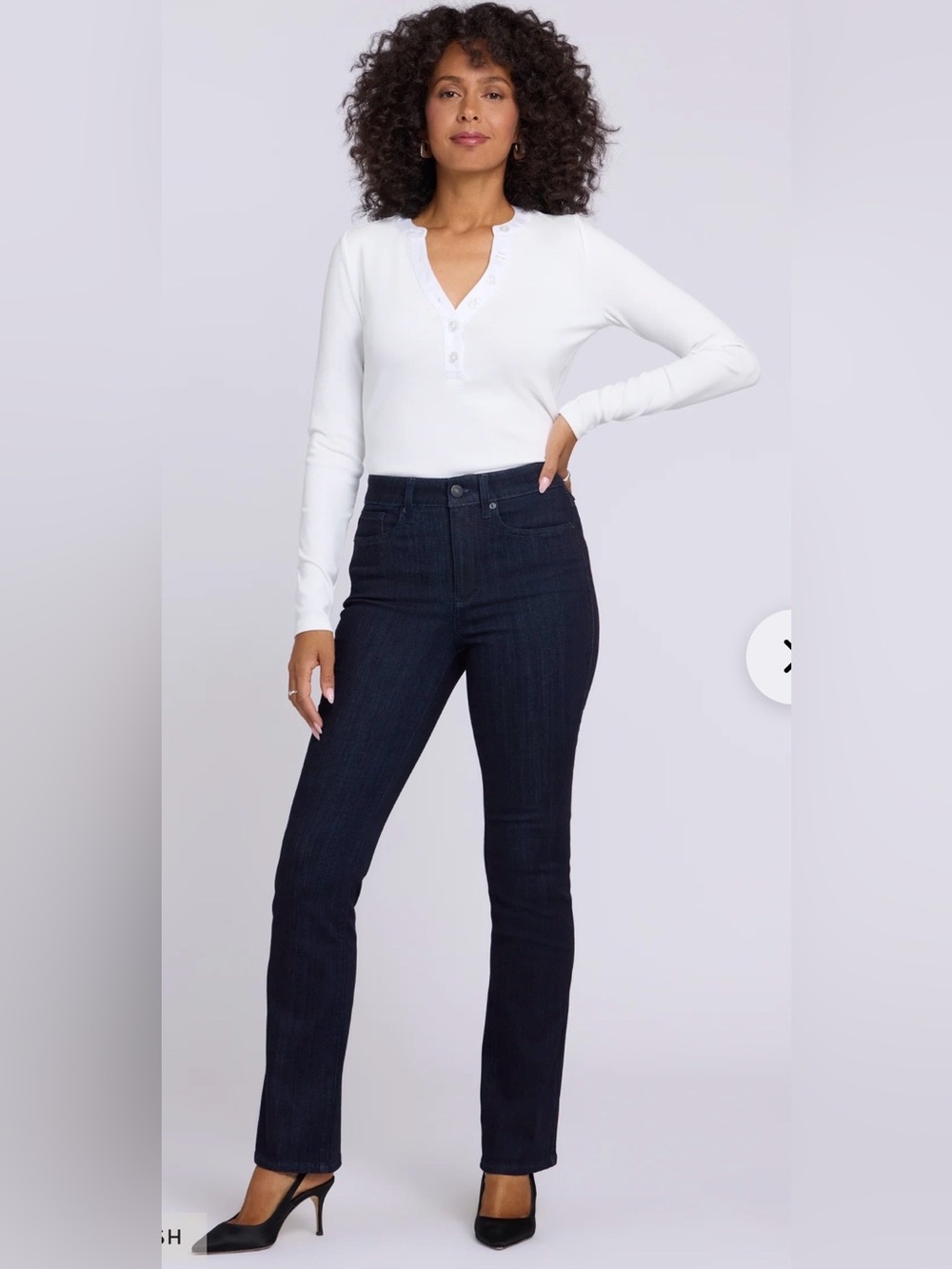 NYDJ Billie Mini Boot Cut Jeans in Black Size 12 NWT!!!!